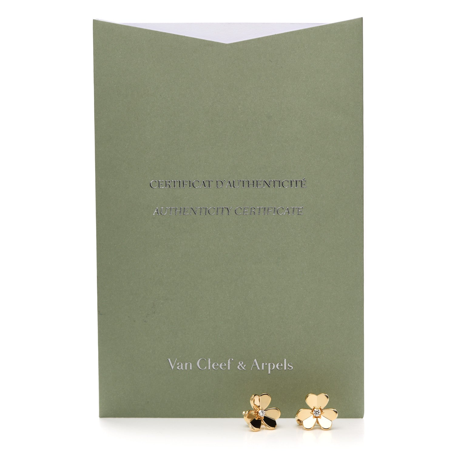 Van Cleef & Arpels 18K Yellow Gold Diamond Small Frivole Earrings 5 of 5