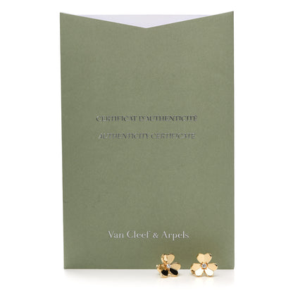 Van Cleef & Arpels 18K Yellow Gold Diamond Small Frivole Earrings 5 of 5