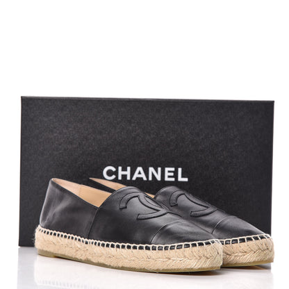 Chanel Lambskin CC Espadrilles 38 Black 11 of 11