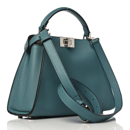 Fendi Vitello Tahiti Bi-Color Medium Peekaboo Iconic Essentially Satchel Pound Sand Nuvola 3 of 9