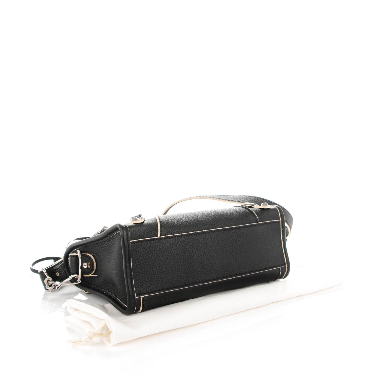 Balenciaga Supple Grained Calfskin Classic Silver Hardware Highlight Mini City Black 4 of 8