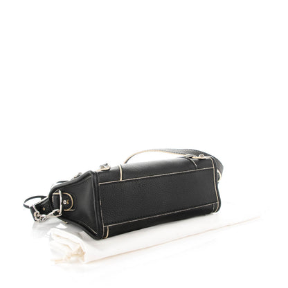 Balenciaga Supple Grained Calfskin Classic Silver Hardware Highlight Mini City Black 4 of 8