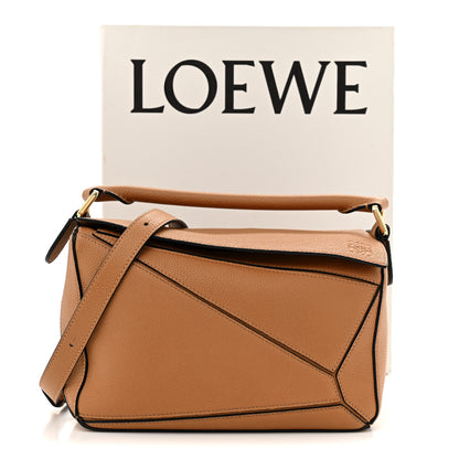 Loewe Grained Calfskin Small Puzzle Bag Tan 11 of 11