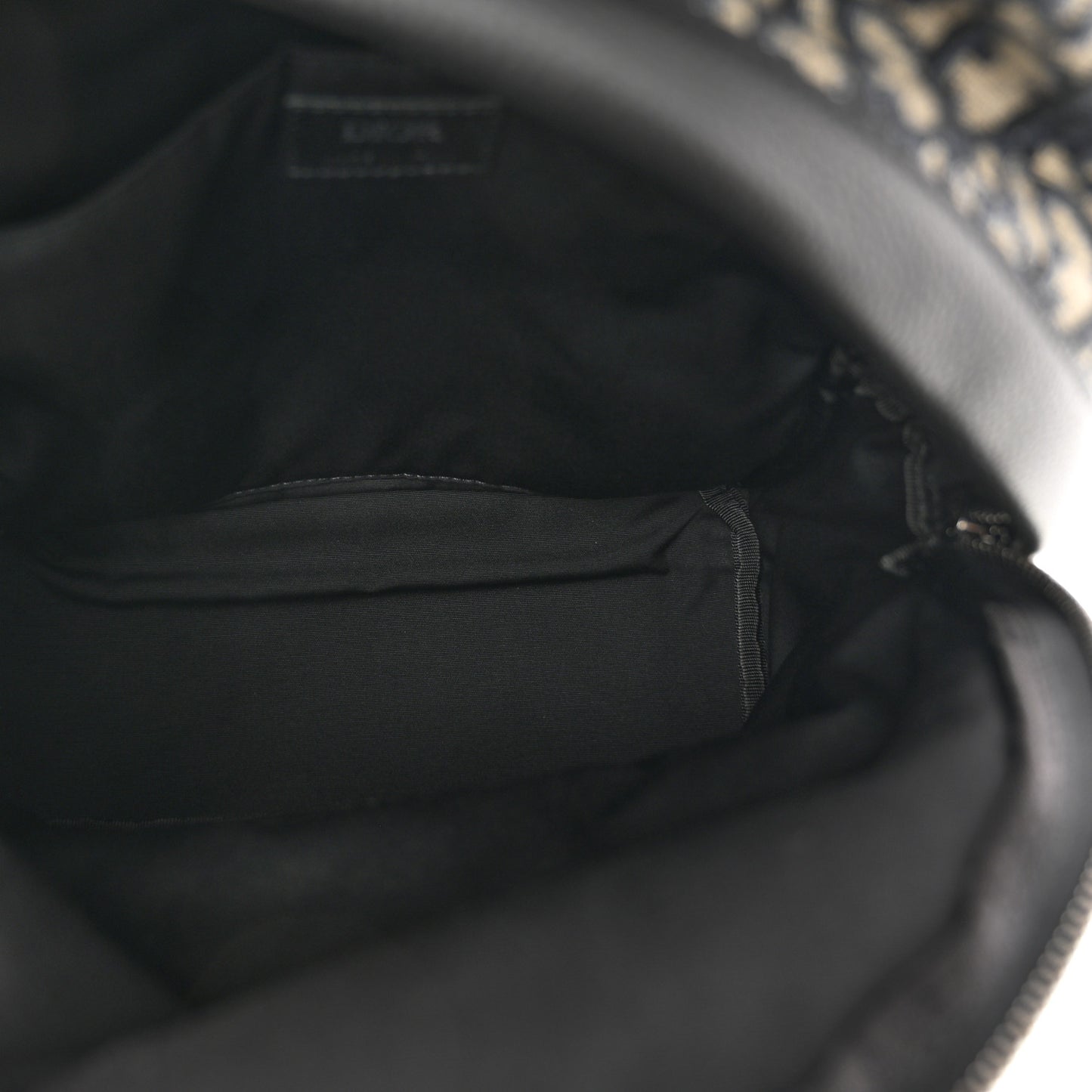 Oblique Calfskin Rider Kid's Backpack Beige Black