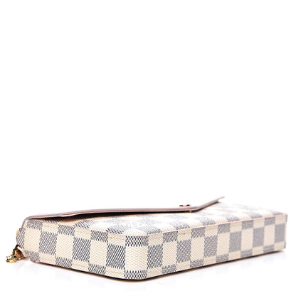 Louis Vuitton Damier Azur Calfskin Pochette Felicie Eau de Rose 4 of 12