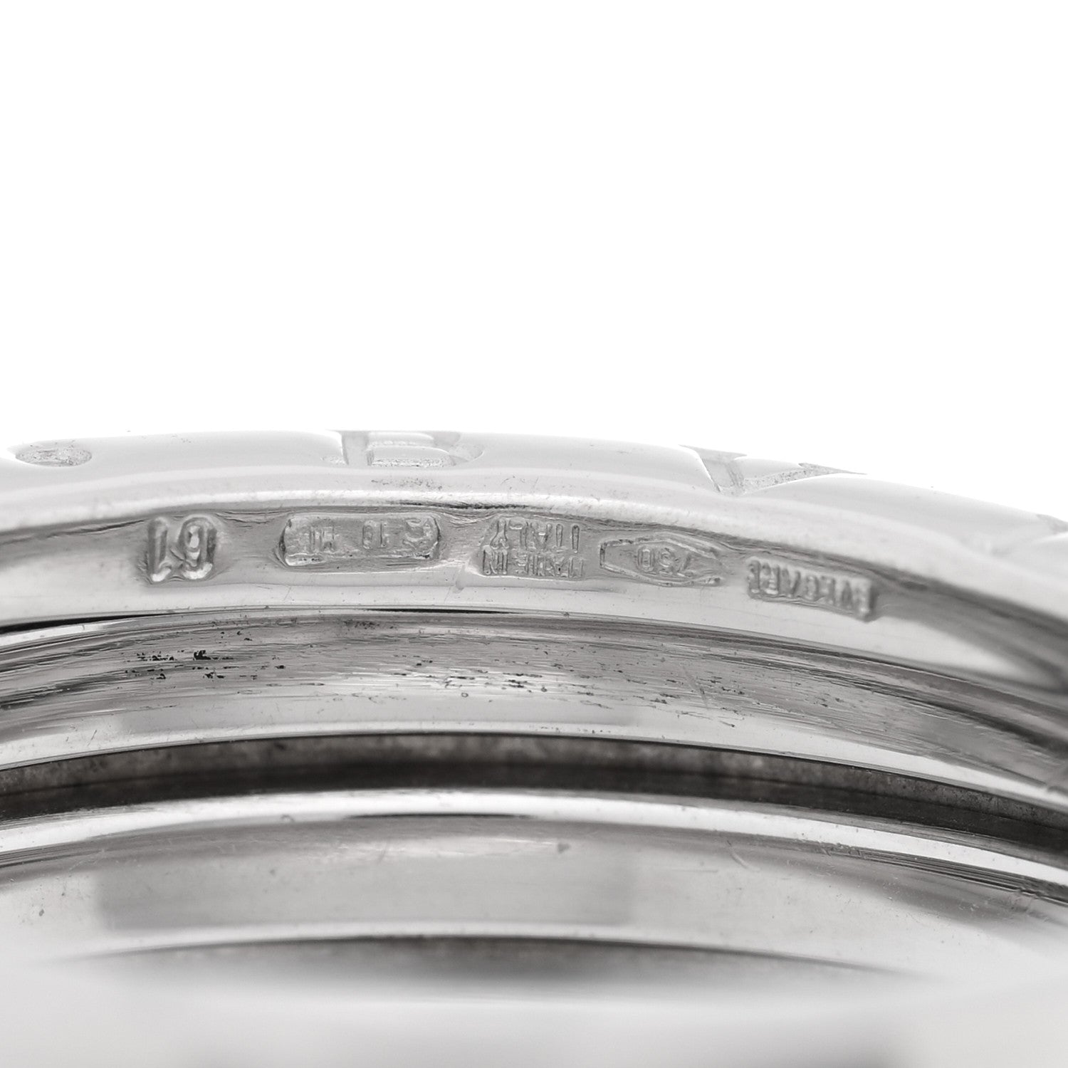 Bulgari 18K White Gold B.Zero1 Three-Band Ring 61 9.5 4 of 4