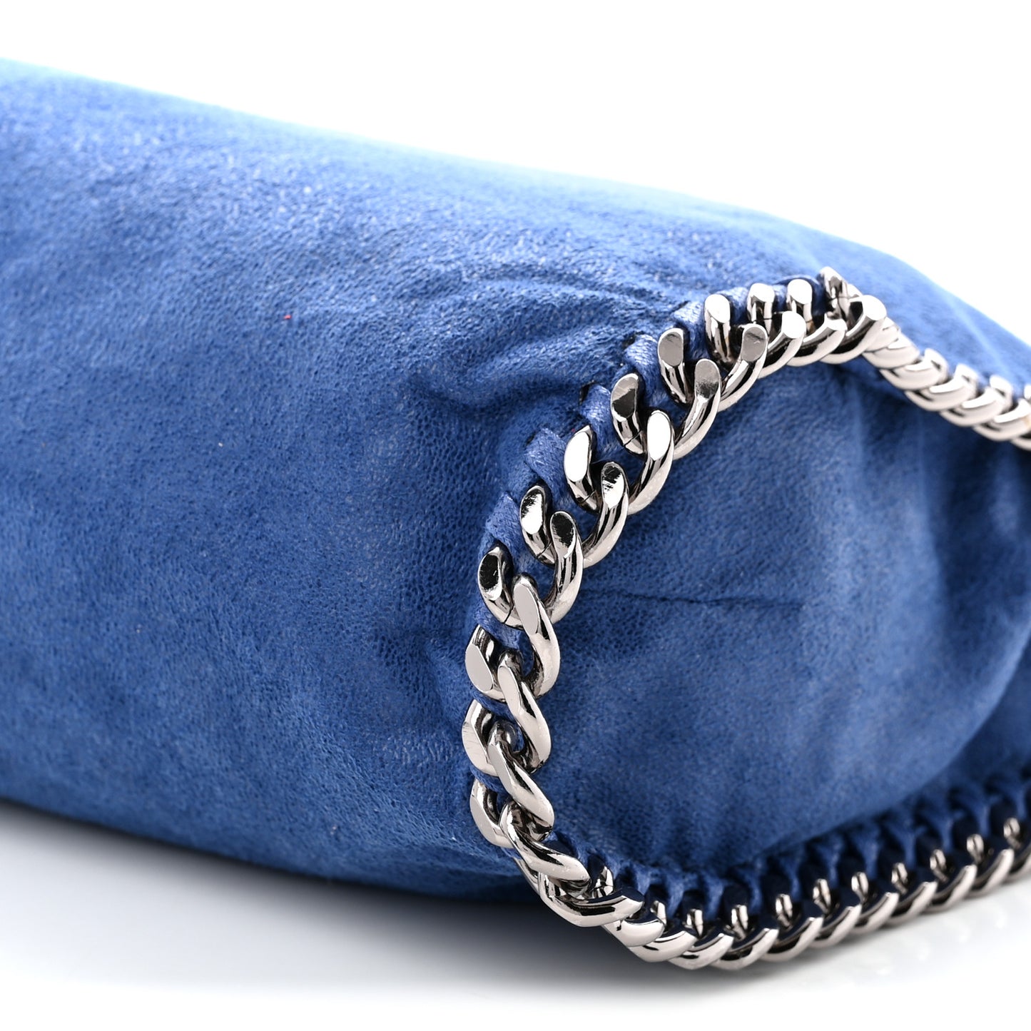 Shaggy Deer Mini Falabella Fold Over Tote Blue
