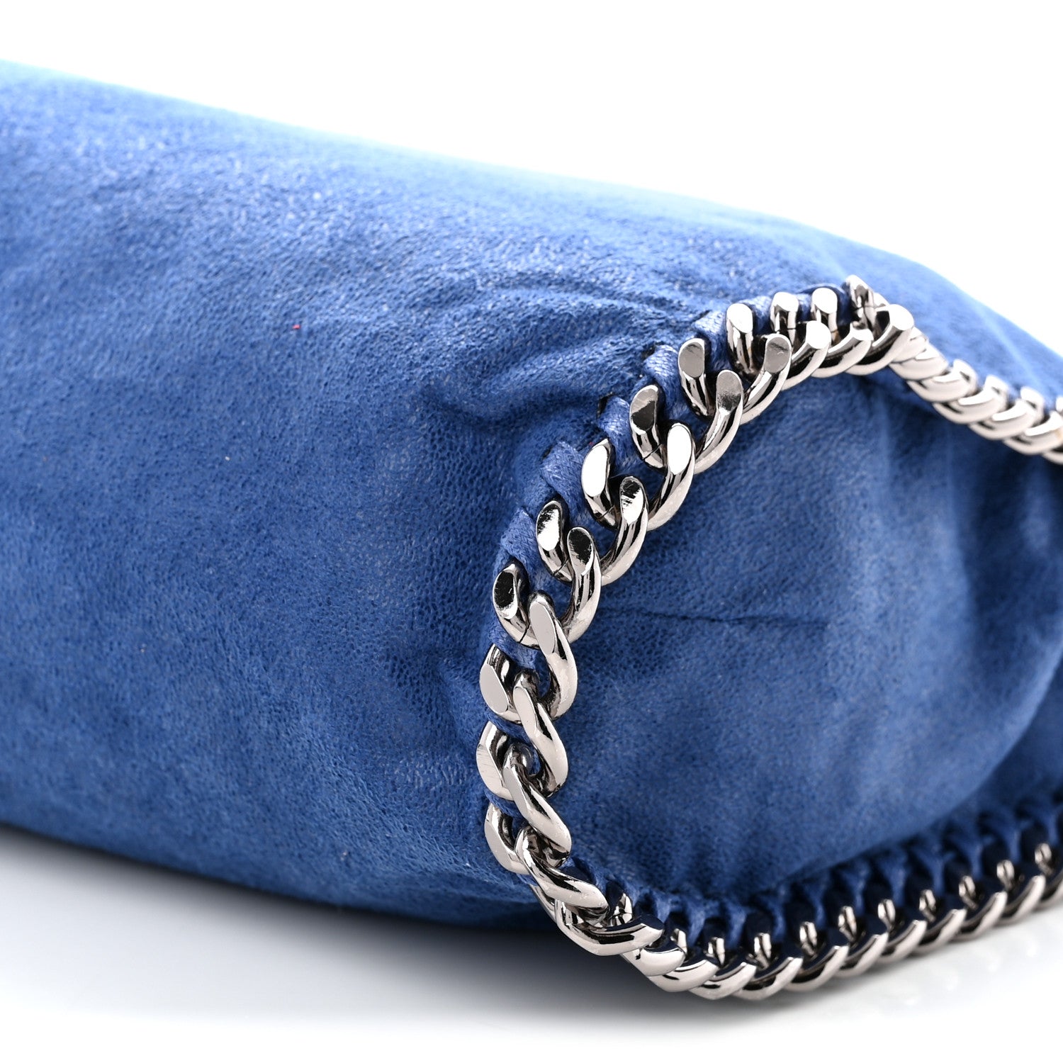 Stella McCartney Shaggy Deer Mini Falabella Fold Over Tote Blue 9 of 10