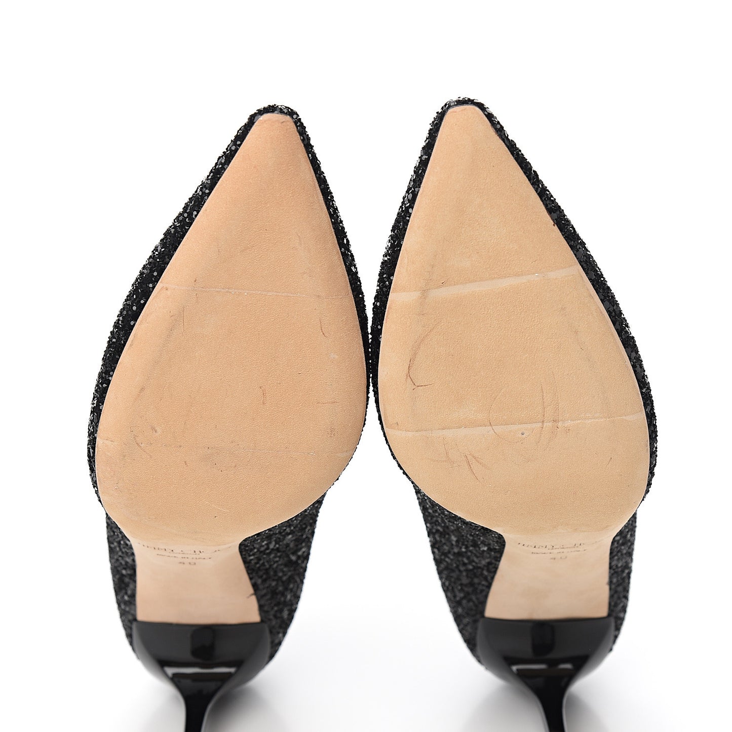 Coarse Glitter Pointy Toe Romy 85 Pumps 40 Black