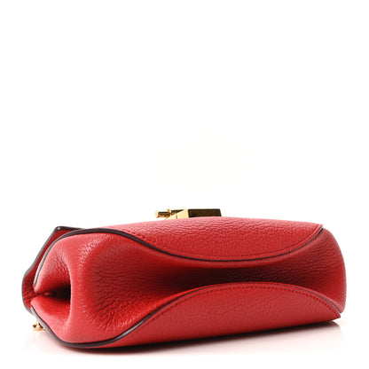 Chloe Grained Lambskin Mini Drew Shoulder Bag Plaid Red 4 of 9