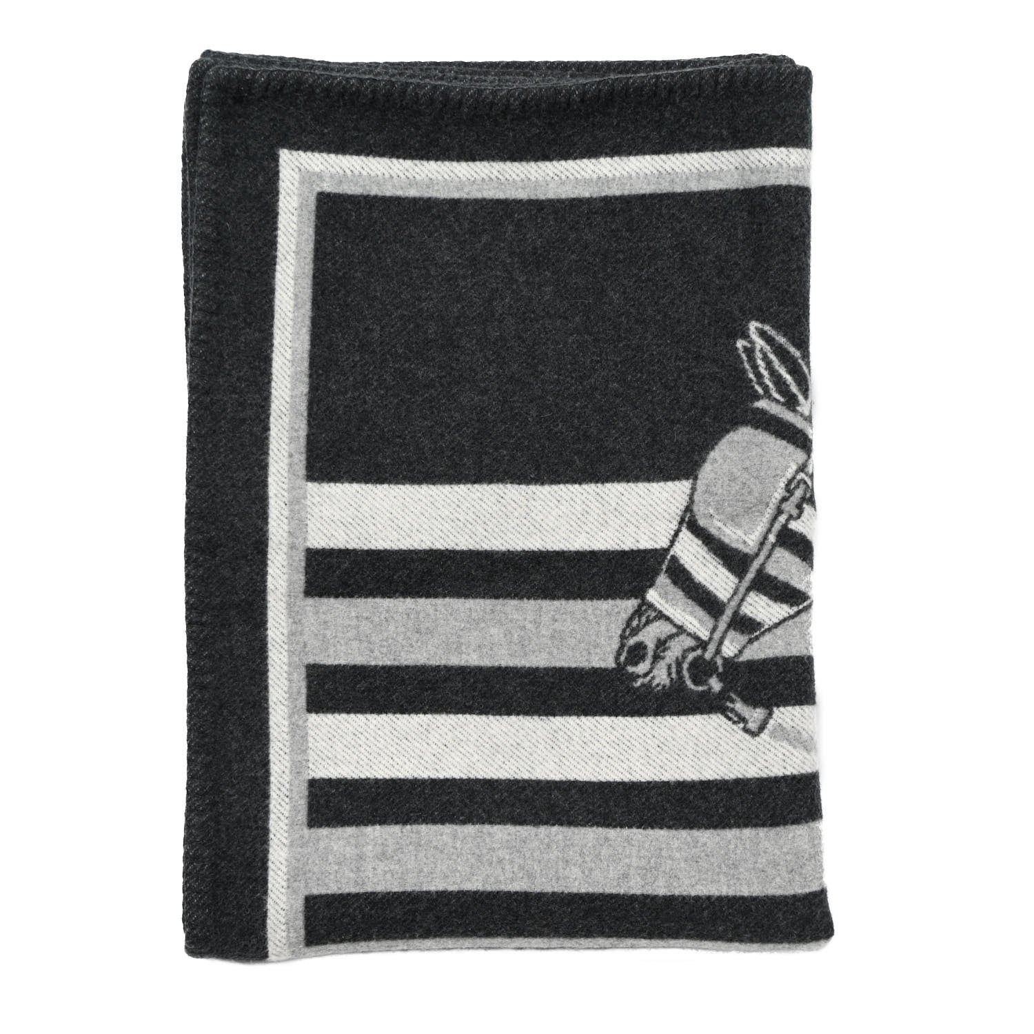 Hermes Meriono Wool Cashmere Couvertures Nouvelles Blanket Silex 1 of 3