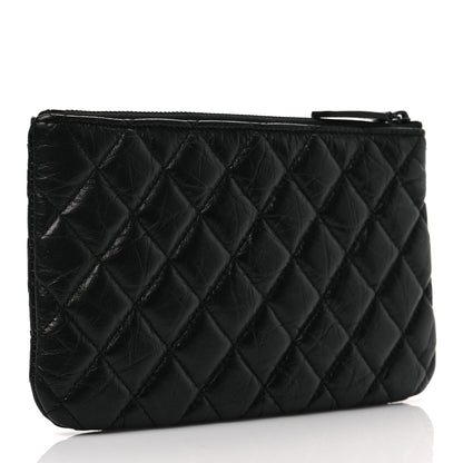 Chanel Aged Calfskin Quilted Medium Reissue Cosmetic Case So Black 3 of 7