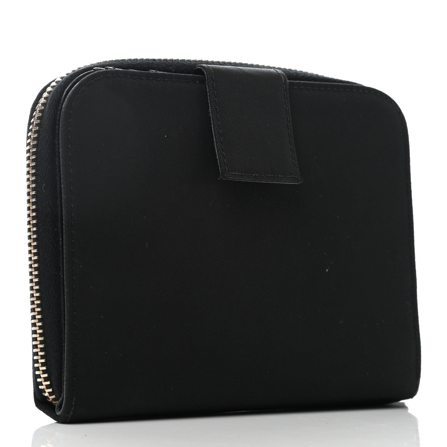 Prada Tessuto Nylon Compact Zip Around Wallet Black 3 of 9