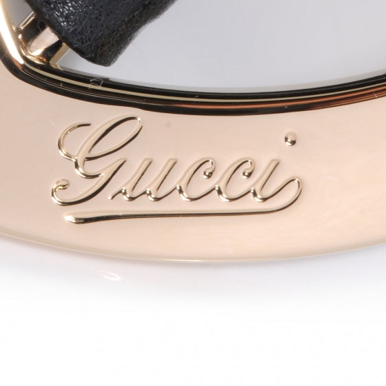 Leather Heart Shaped Buckle w/ Engraved Script Logo Belt 100/40 Black