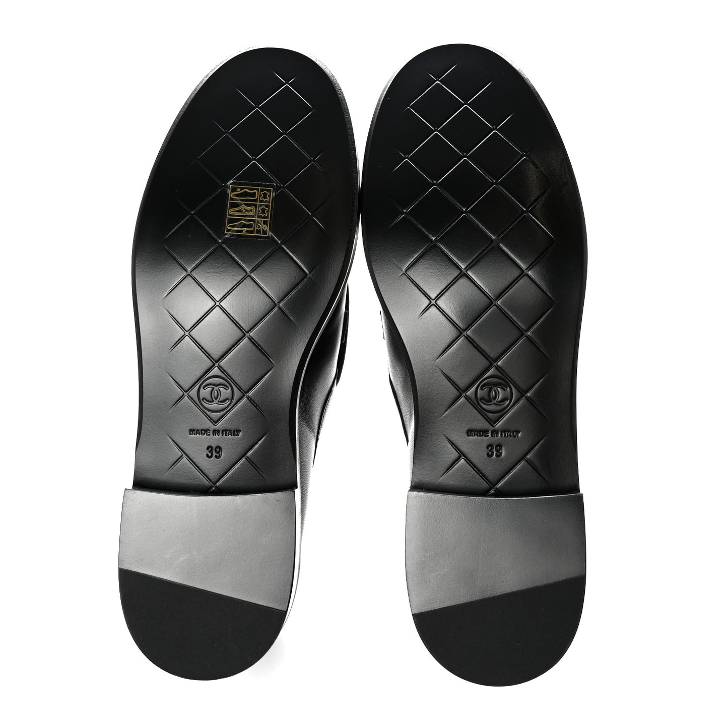 Lambskin Quilted CC Turnlock Loafers 39 Black