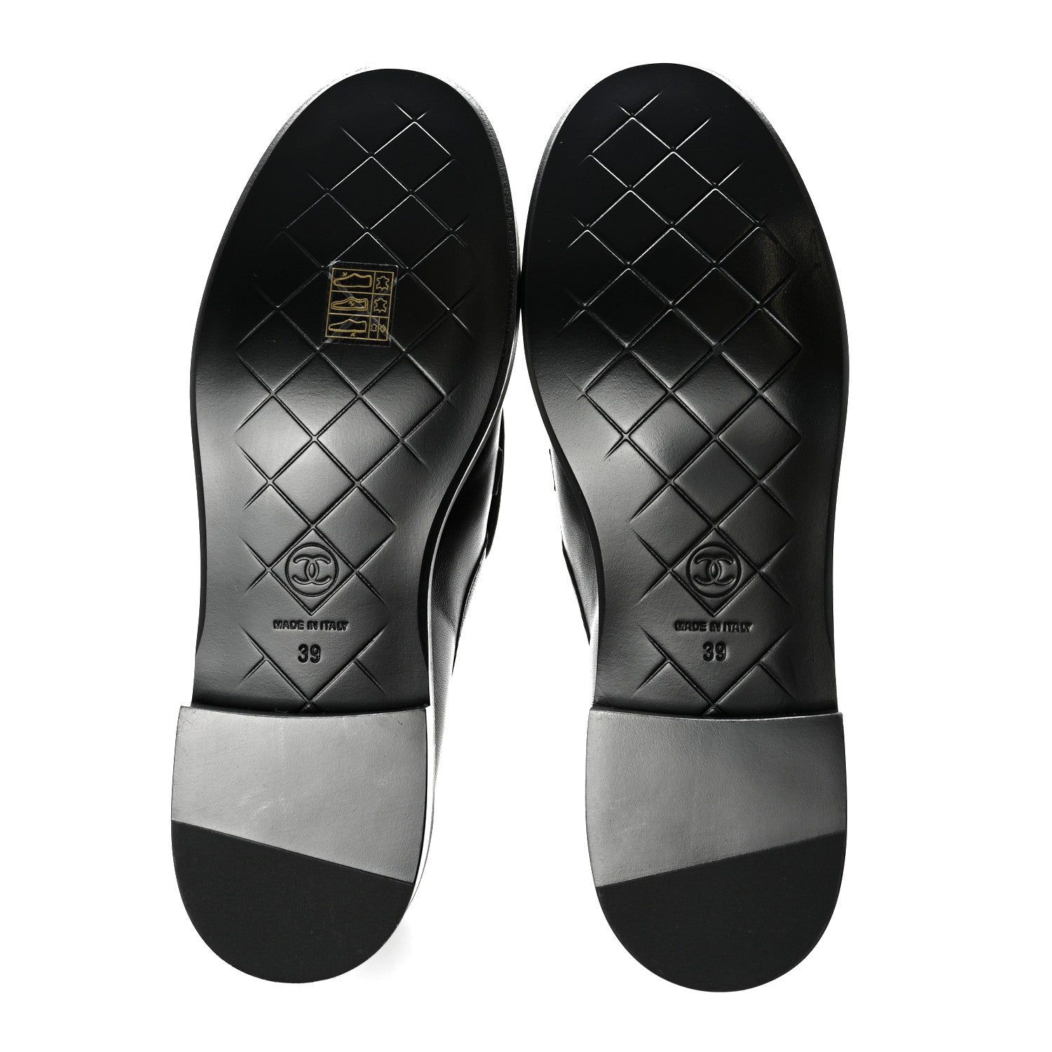 Chanel Lambskin Quilted CC Turnlock Loafers 39 Black 5 of 11