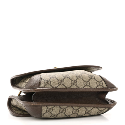 Gucci GG Supreme Monogram Web Small Neo Vintage Double Flap Messenger Bag Beige New Acero 4 of 13