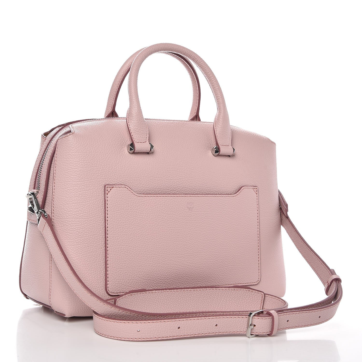 MCM Grained Calfskin Medium Ella Boston Pale Mauve 3 of 12