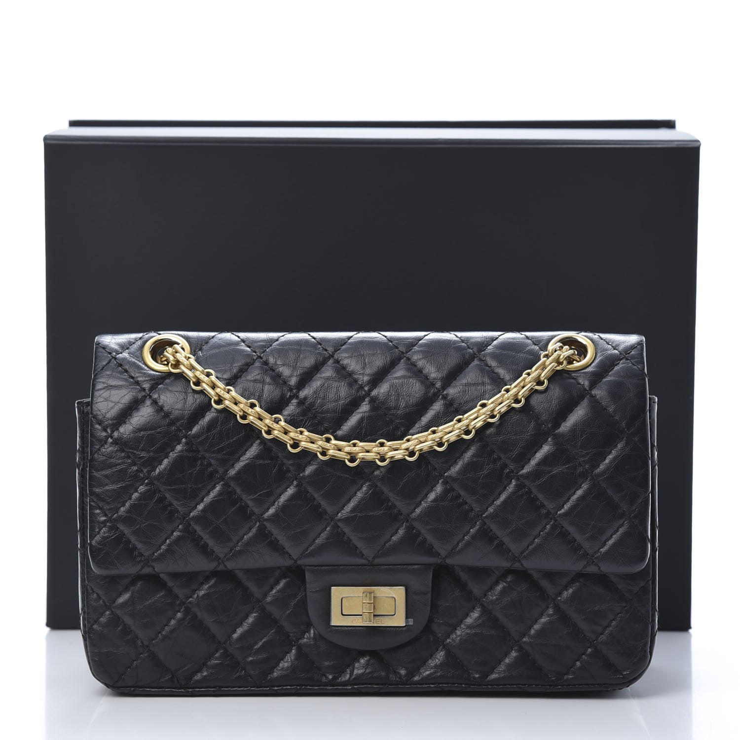 Chanel Aged Calfskin Quilted 2.55 Reissue 225 Flap Black 12 of 12