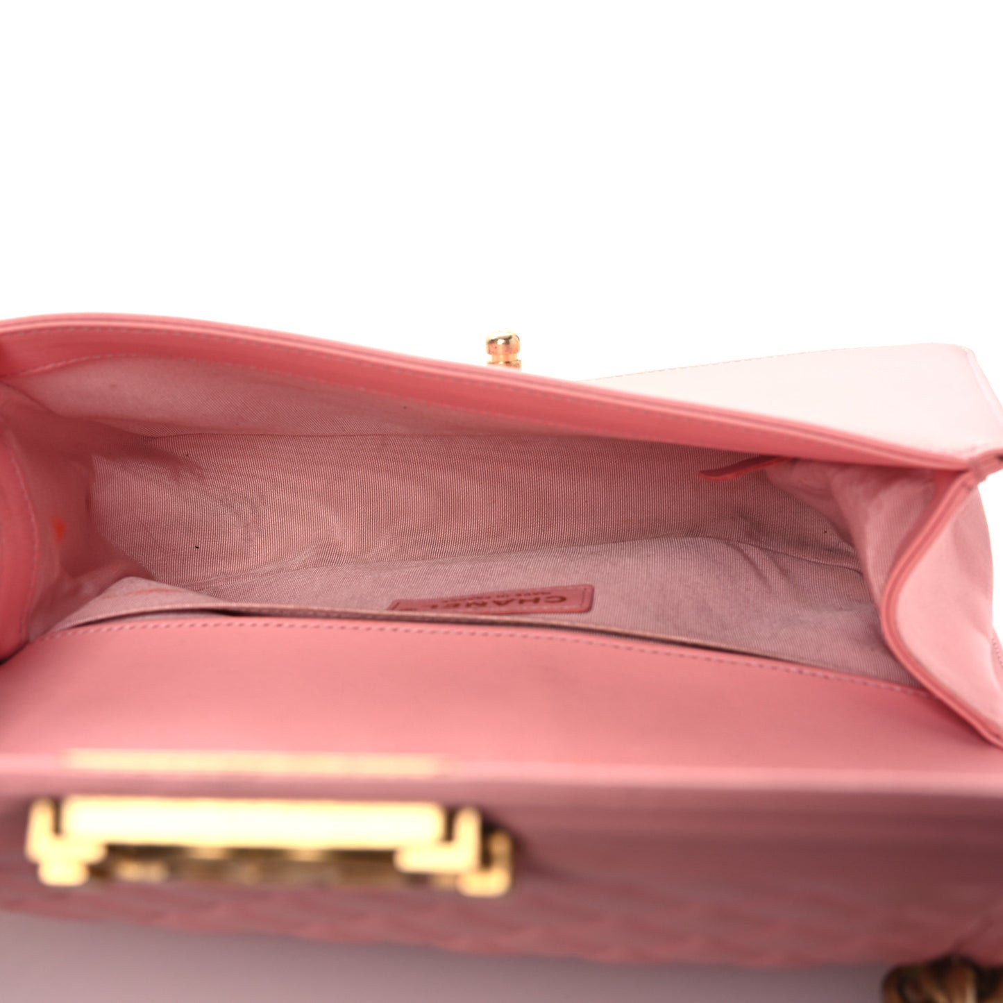 Lambskin Quilted Medium Boy Flap Light Pink