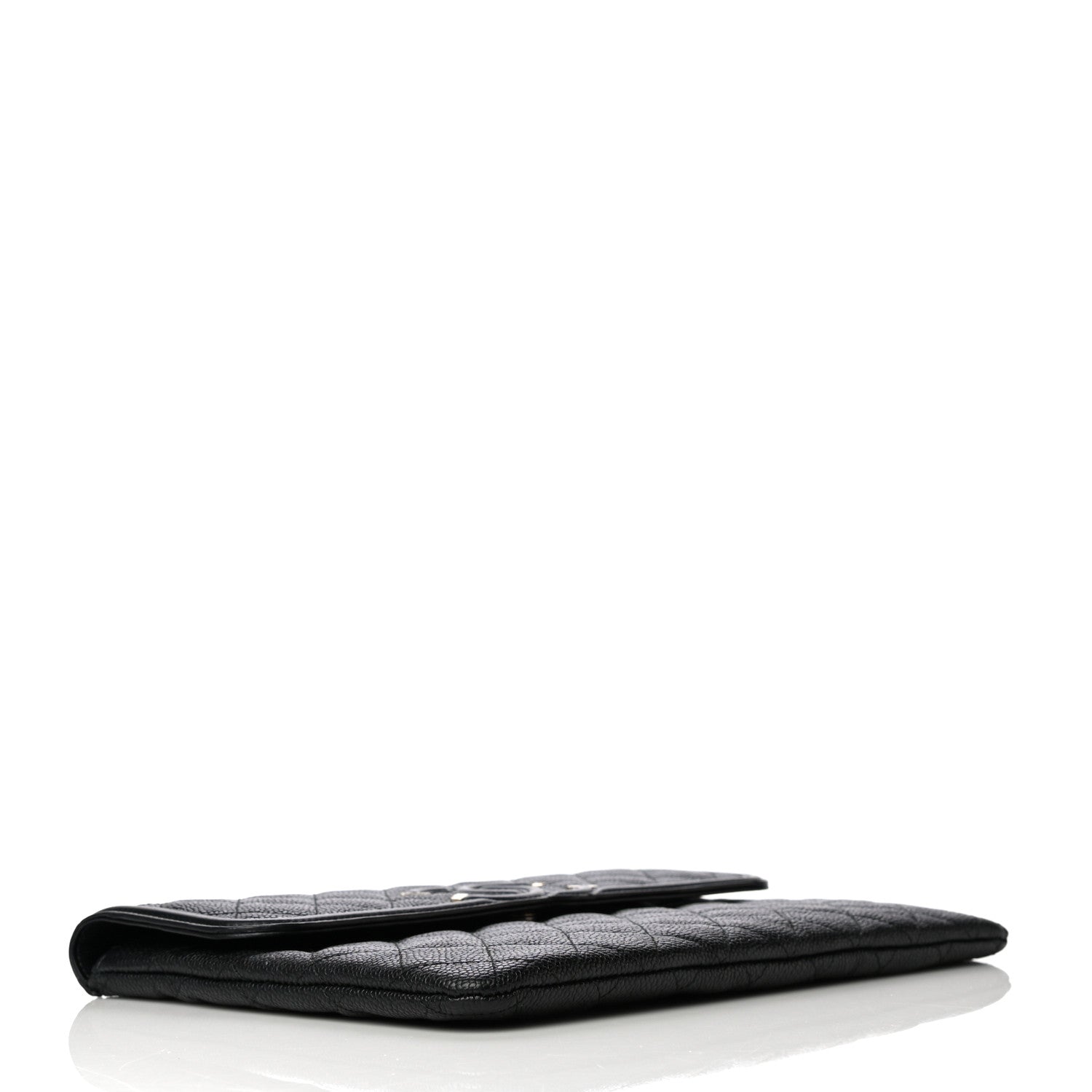 Chanel Caviar Quilted Filigree Flap Pouch Black 4 of 18