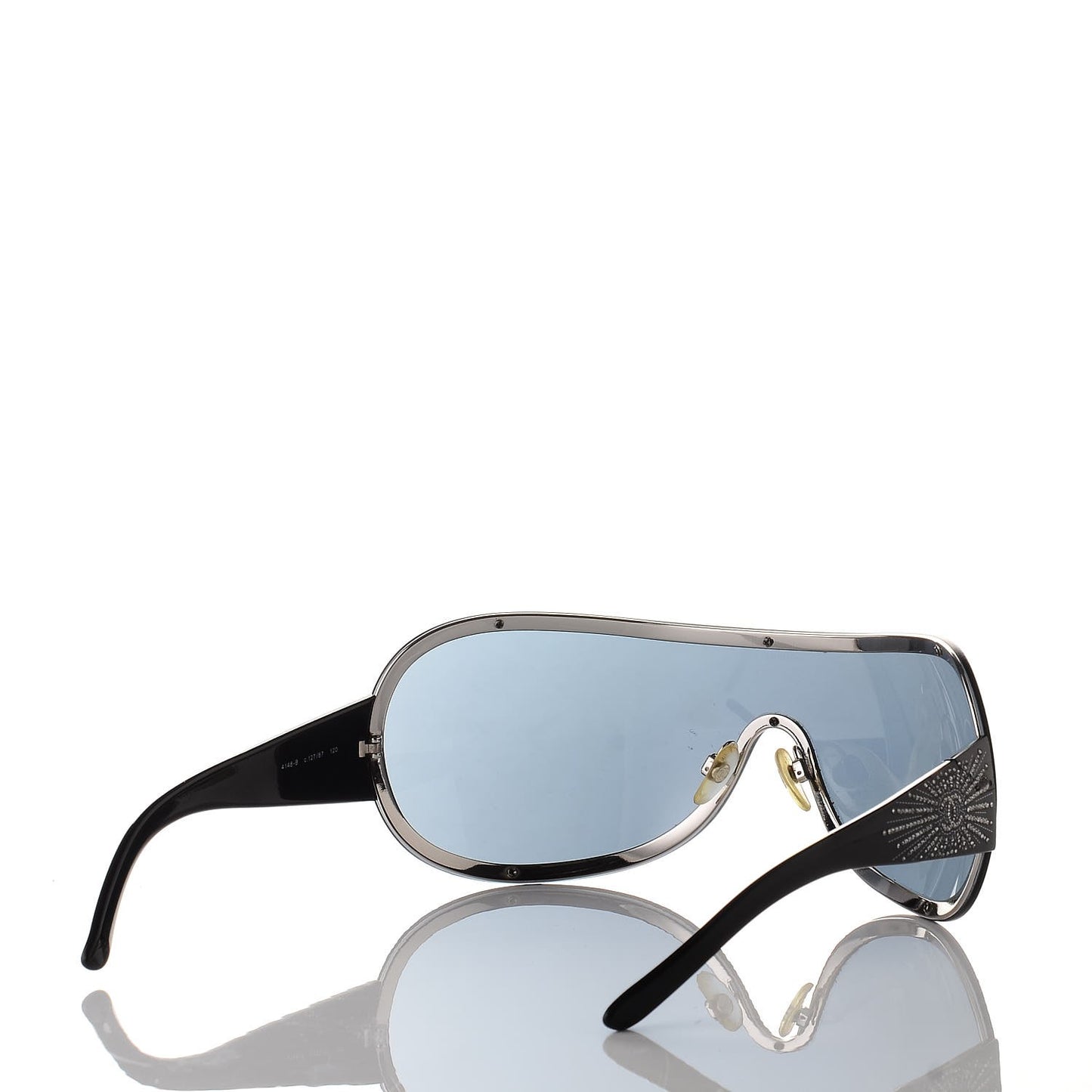 Shield Crystal CC Logo Sunglasses 4148 B Black