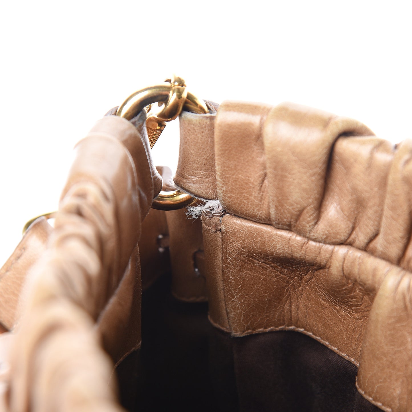 Vitello Lux Mini Gathered Tote