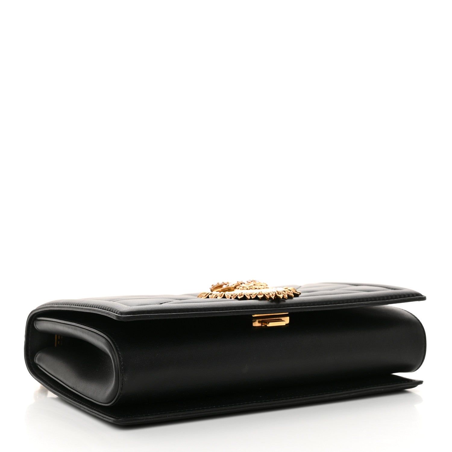 Dolce & Gabbana Calfskin Large Devotion Crossbody Bag Black 4 of 9