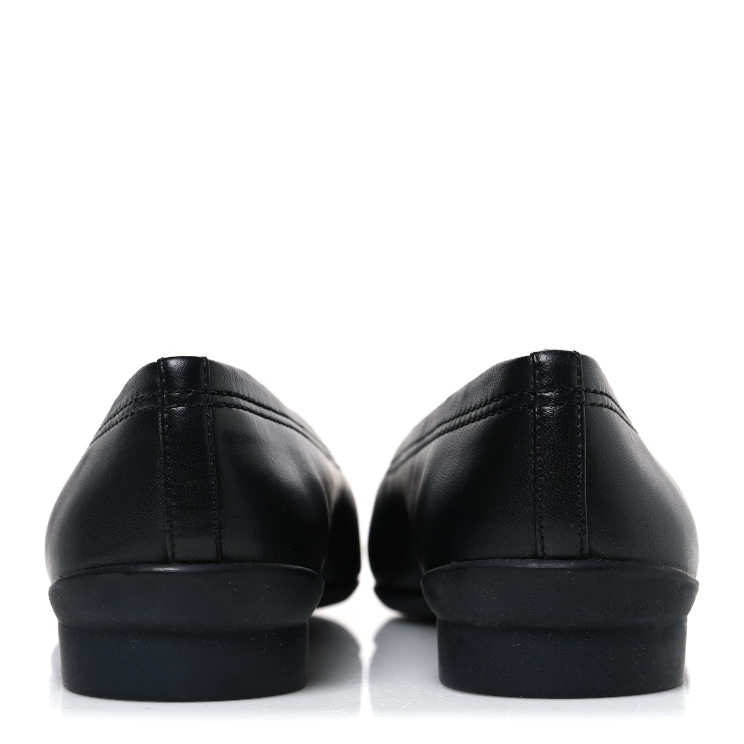 Chanel Lambskin Cap Toe CC Uniform Ballerina Flats 36.5 Black 6 of 10