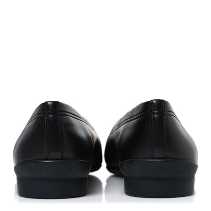 Chanel Lambskin Cap Toe CC Uniform Ballerina Flats 36.5 Black 6 of 10