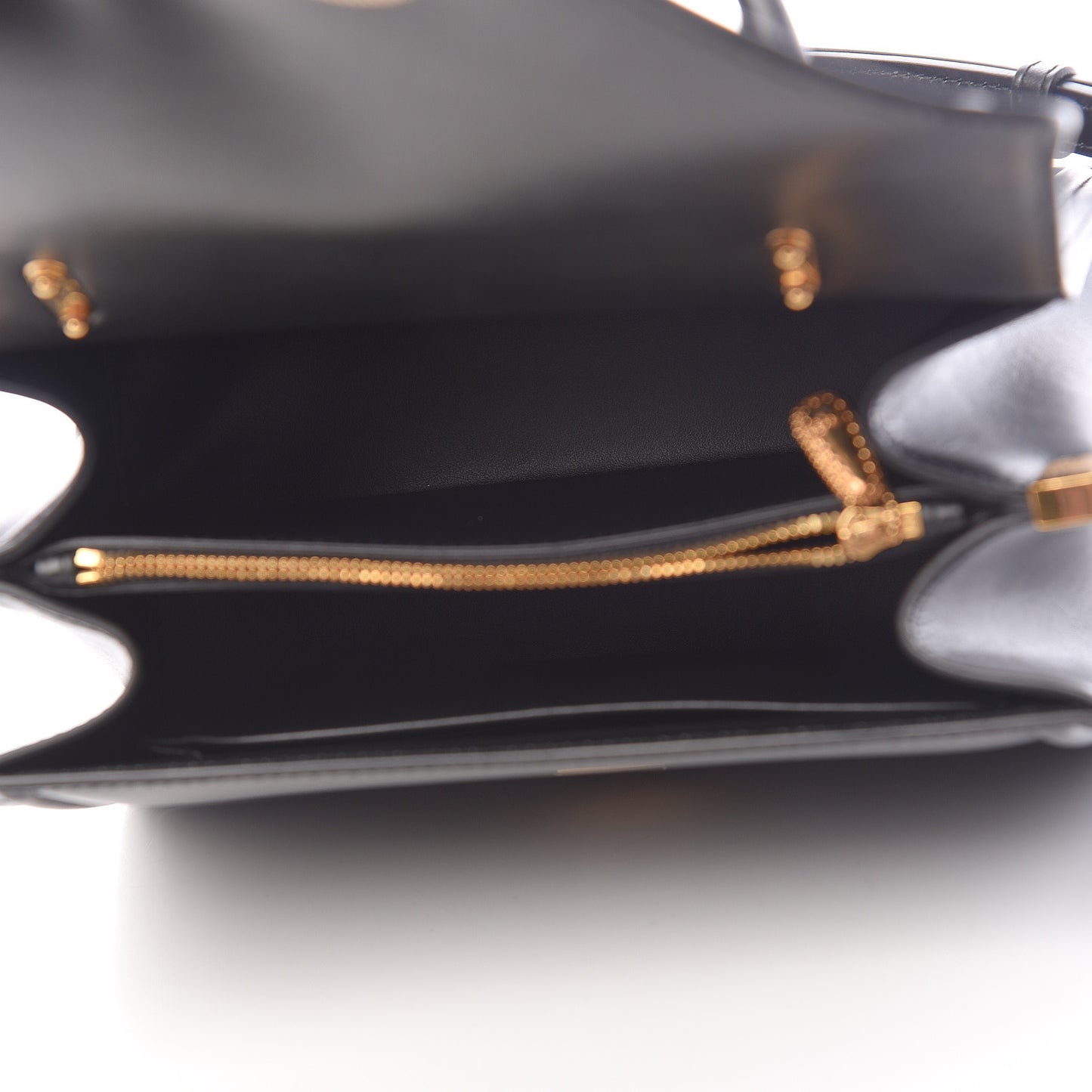 Smooth Calfskin Medium Devotion Envelope Top Handle Bag Black