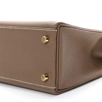 Hermes Togo Kelly Retourne 25 Etoupe 10 of 11