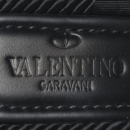 Valentino Garavani Calfskin Rockstud Torchon Espadrille Caged 25/95mm Wedge Sandals 39 Black 7 of 7