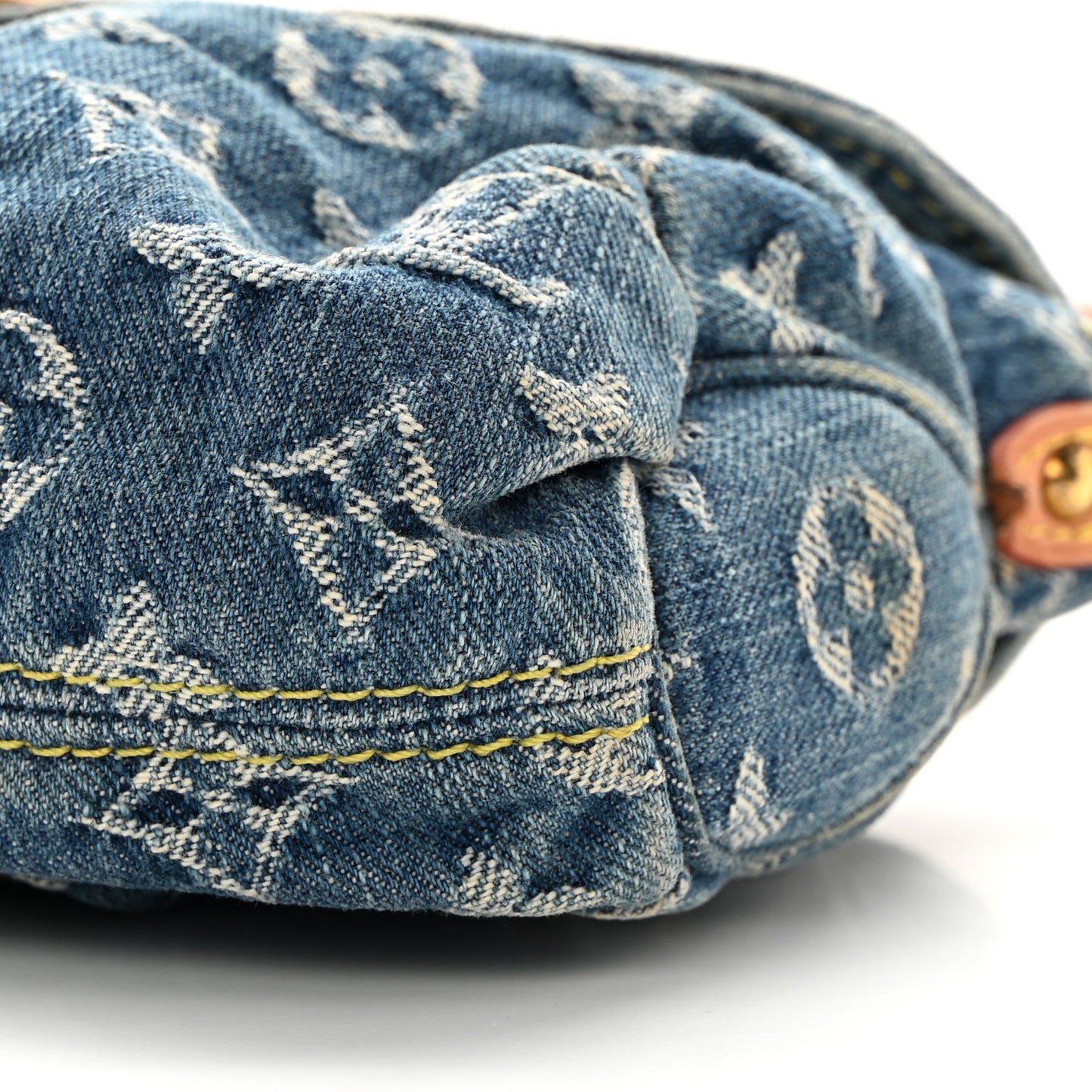 Monogram Denim Mini Pleaty Blue