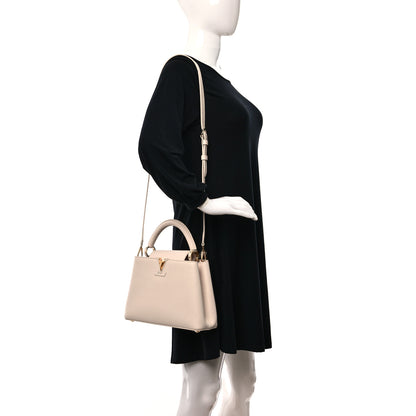 Louis Vuitton Taurillon Capucines BB Snow 2 of 11