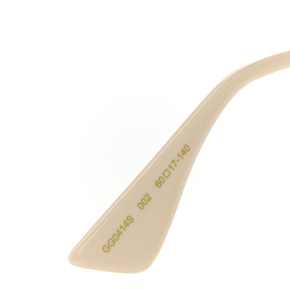 Gucci Metal Rectangular Guccify Frame Sunglasses GG0414S Gold 5 of 8