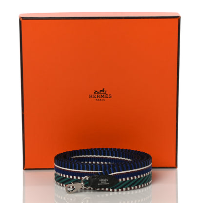 Hermes Toile Swift 25mm Sangle Cavale Shoulder Strap Malachite Bleu Electrique Black 6 of 6