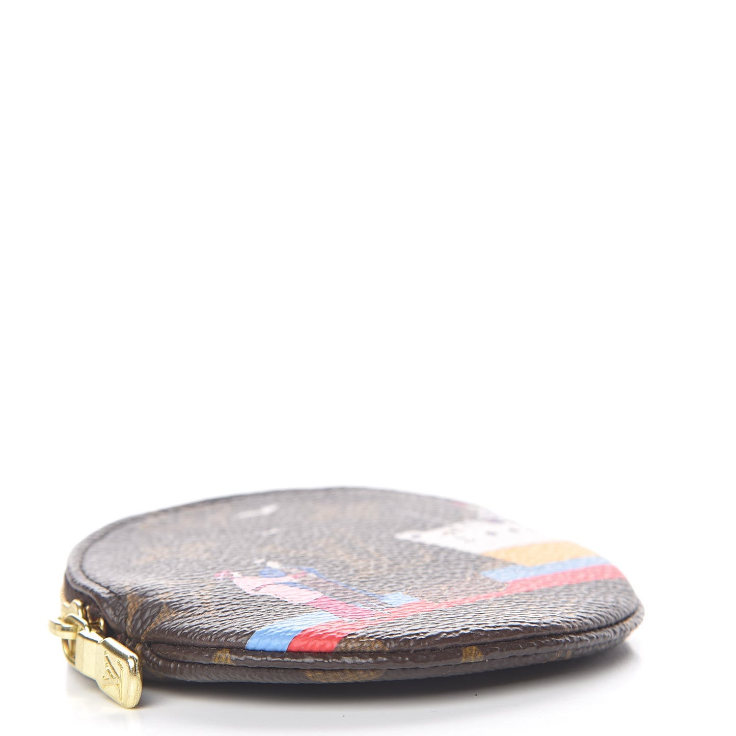 Monogram 2016 Christmas Animation Round Coin Purse Rouge
