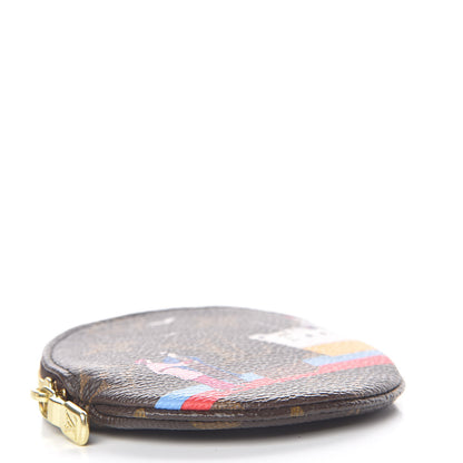 Louis Vuitton Monogram 2016 Christmas Animation Round Coin Purse Rouge 4 of 7