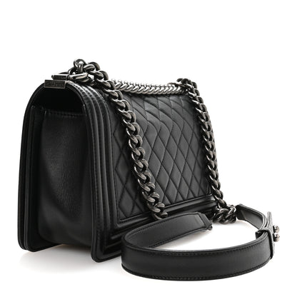 Chanel Lambskin Quilted Medium Boy Flap Black 3 of 10