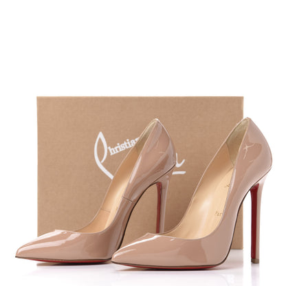 Christian Louboutin Patent Pigalle 120 Pumps 39.5 Nude 9 of 9