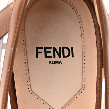 Fendi PVC Calfskin FF Colibri High-Heel Pumps 41 White Cuoio 8 of 8