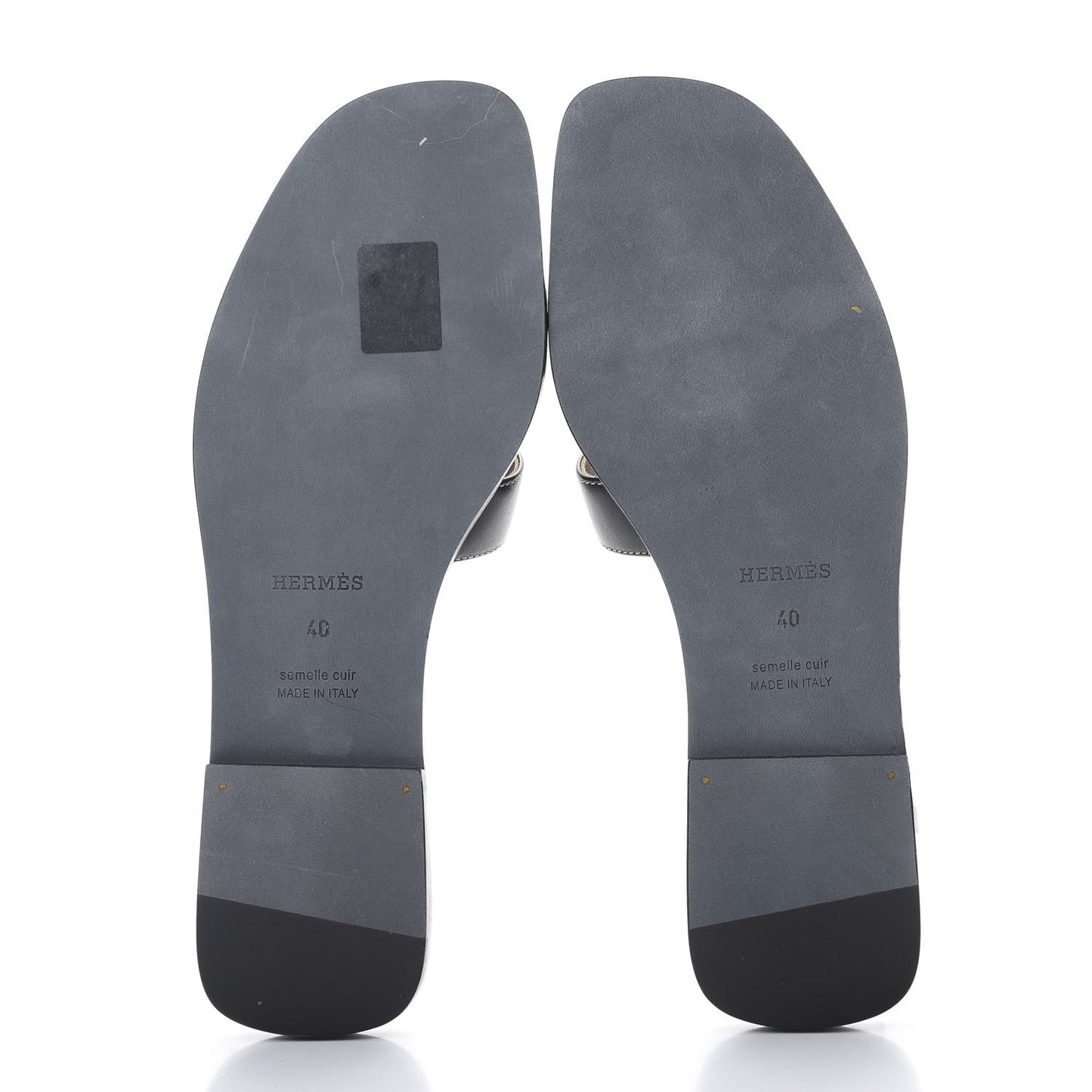 Box Calfskin Oran Sandals 40 Black