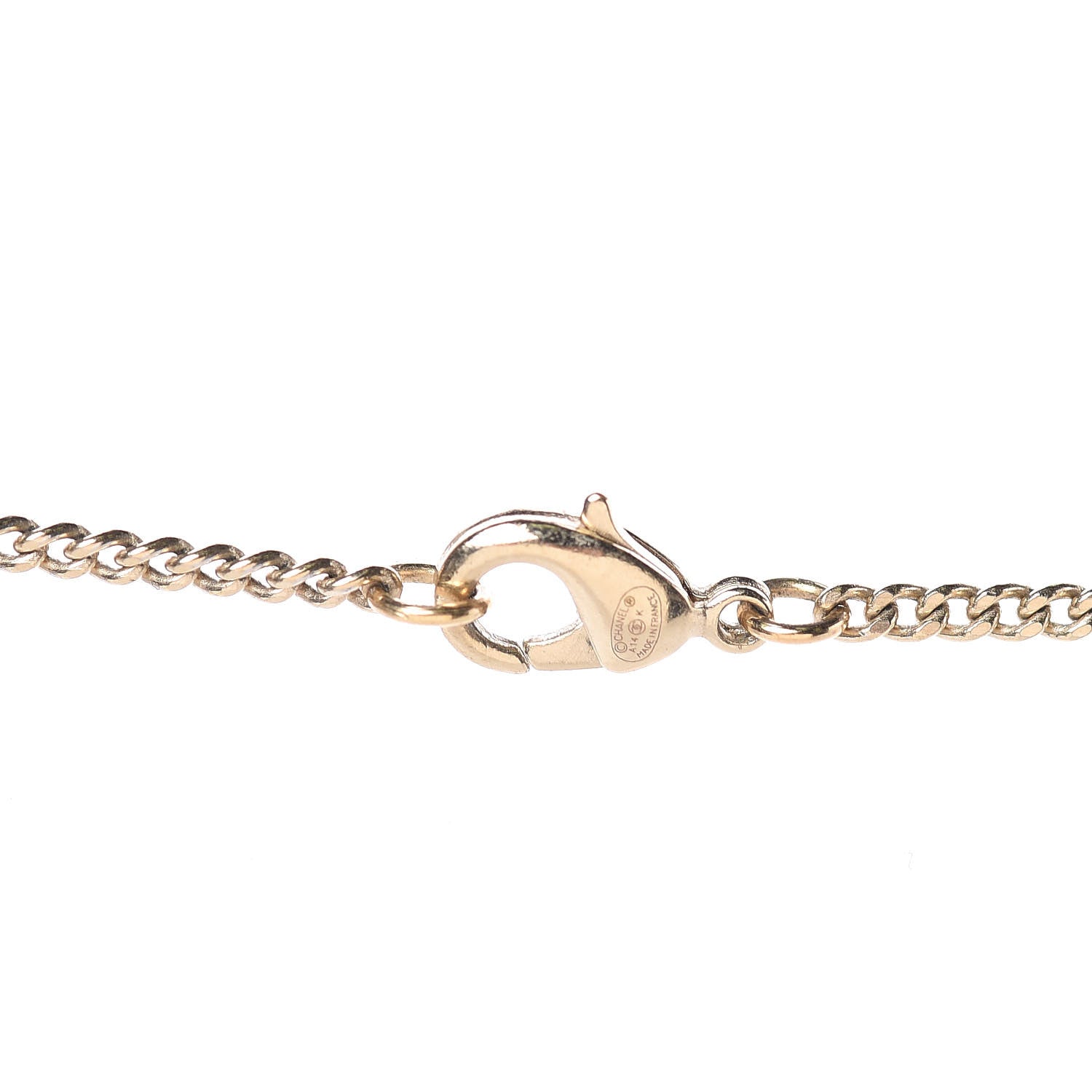 Chanel CC Necklace Matte Gold 4 of 4