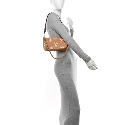 Louis Vuitton Empreinte Monogram Giant Multi Pochette Accessories Arizona Creme 2 of 10