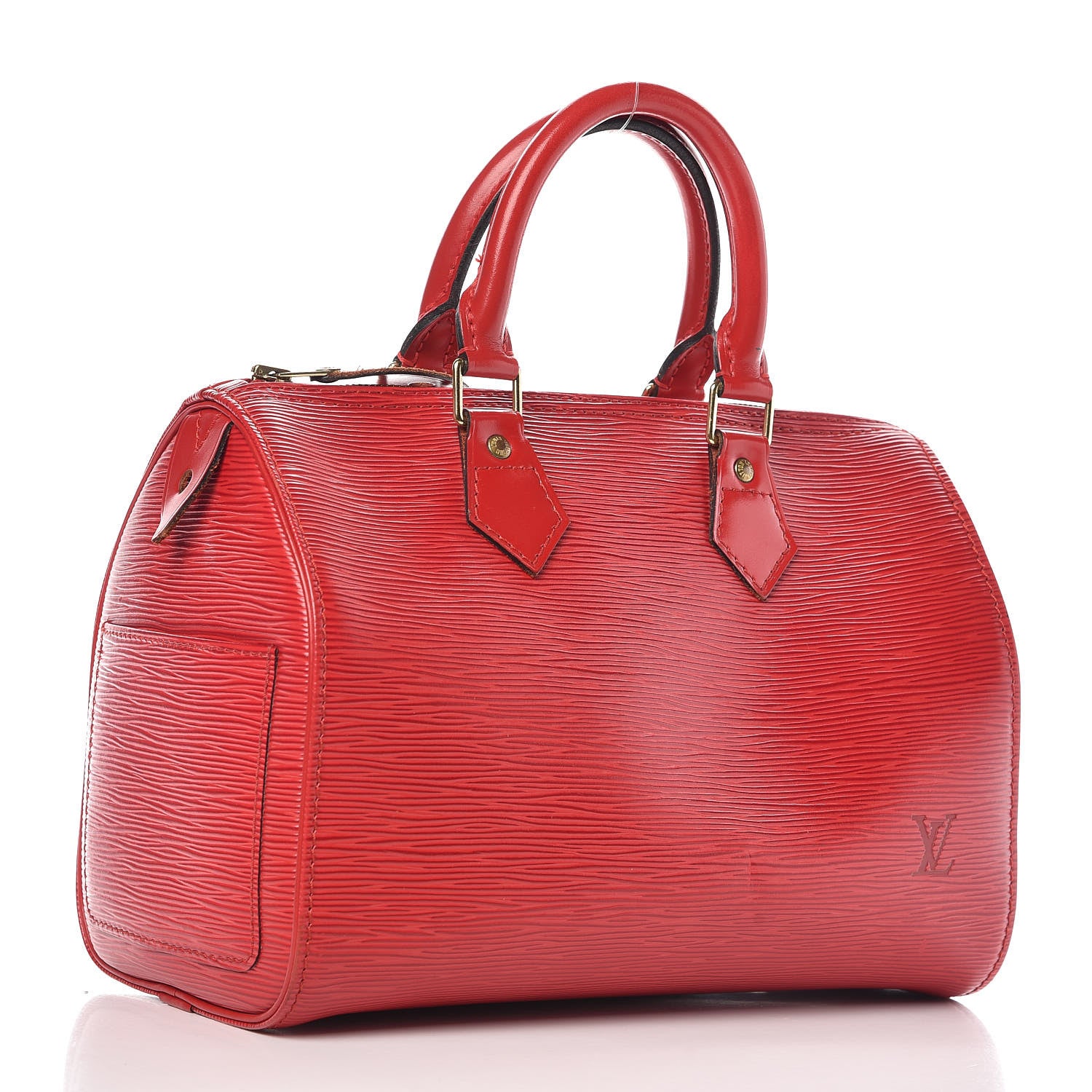 Louis Vuitton Epi Speedy 25 Castillan Red 3 of 13