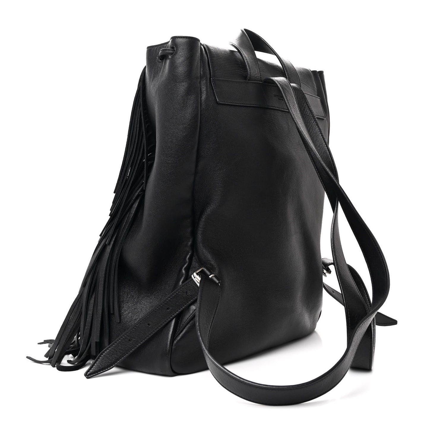 Calfskin Fringe Festival Backpack Black