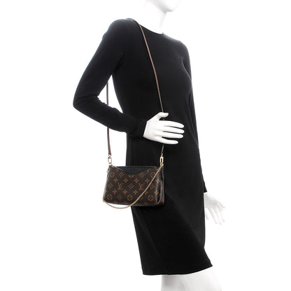 Louis Vuitton Monogram Pallas Clutch Black 2 of 9