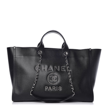 Chanel Caviar Extra Large Studded Deauville Tote Black 1 of 13