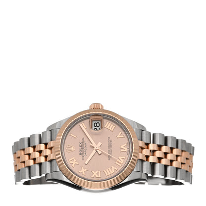 Rolex Stainless Steel 18K Everose Gold 31mm Oyster Perpetual Datejust Watch Sundust Roman 278271 2 of 4